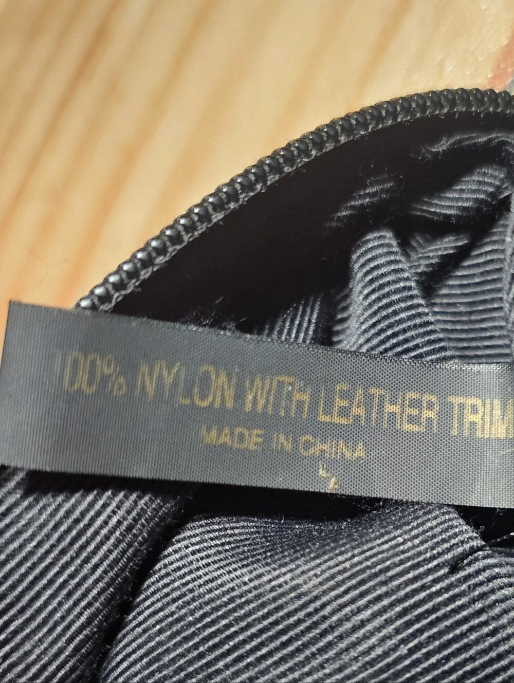 Talbots Black Quilted Barrel Bag Nylon Leather Trim Silver Hardware